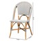 Baxton Studio Genica Classic French Black and White Weaving and Natural Brown Rattan Indoor/Outdoor Bistro Chair 210-2PC-12698 - alternate 6
